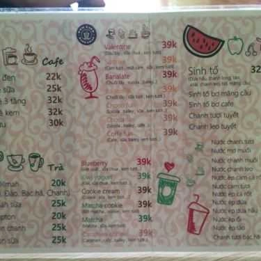 Thực đơn- Fun Cafe