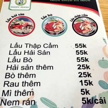 Thực đơn- Funny Panda - Ăn Vặt Các Loại