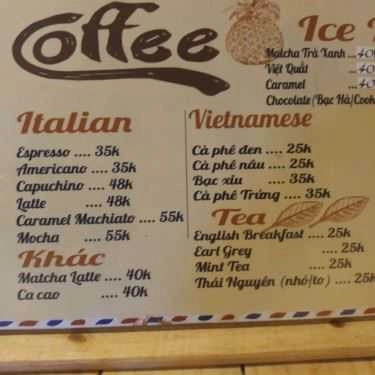 Thực đơn- G'Day Coffee
