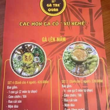 Thực đơn- Nhà Hàng Gà Tre Quán