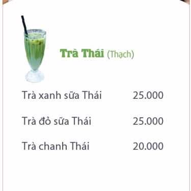 Thực đơn- Garden Coffee - Thái Hà