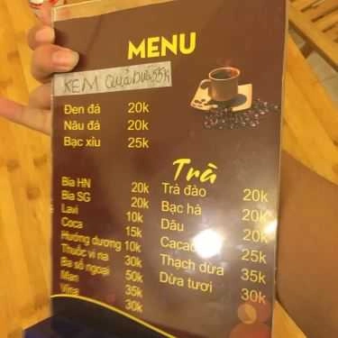 Thực đơn- Garden Coffee - Nguyễn Chí Thanh