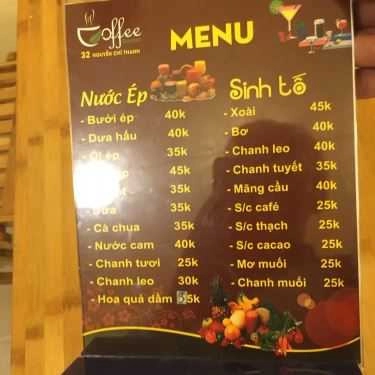 Thực đơn- Garden Coffee - Nguyễn Chí Thanh