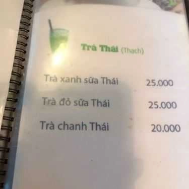 Thực đơn- Garden Coffee - Thái Hà