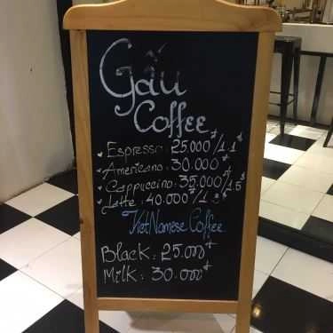 Thực đơn- Gấu Coffee & Bakery