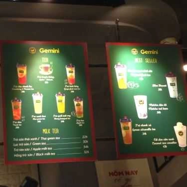 Thực đơn- Gemini Coffee - Quang Trung