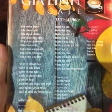 Thực đơn- Gia Đình Coffee - Thái Phiên