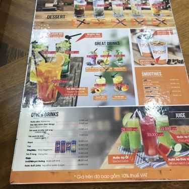 Thực đơn- Great - Bánh Mì & Cafe - Khâm Thiên