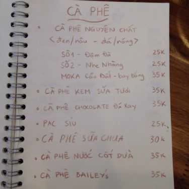 Thực đơn- Green Corner Coffee