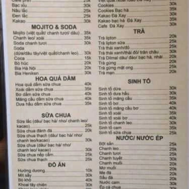 Thực đơn- Gugi Book & Music Cafe