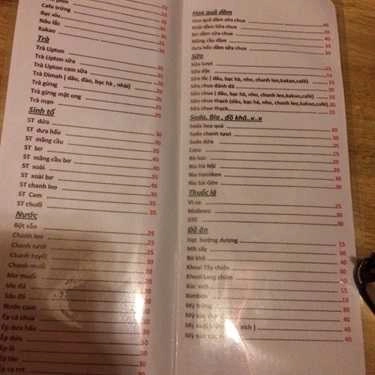Thực đơn- Gugi Book & Music Cafe