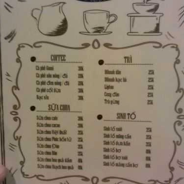 Thực đơn- Gumi Coffee