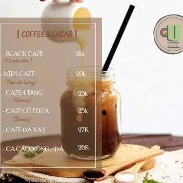 Thực đơn- Cafe Guu Kafe