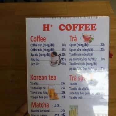 Thực đơn- H + Coffee