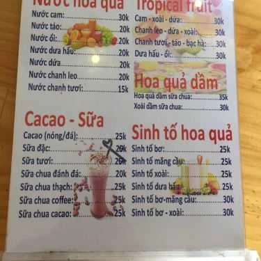Thực đơn- H + Coffee