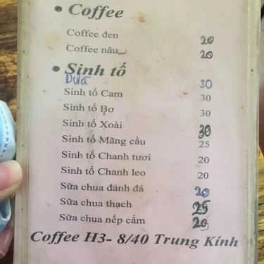 Tổng hợp- H3 Cafe - Trung Kính