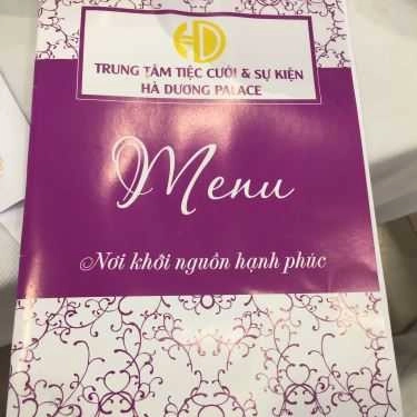 Thực đơn- Hà Dương Palace - Nhà Hàng Tiệc Cưới