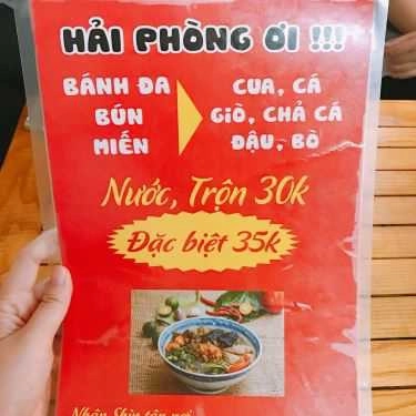 Thực đơn- Ăn vặt Hải Phòng Ơi - Bún & Bánh Đa Cá