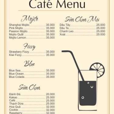 Thực đơn- Cafe Halata Juice - Nước Ép & Trà Hoa Quả