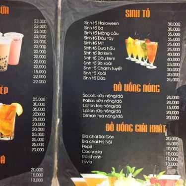 Thực đơn- Cafe Halloween Ice Cream - Tân Triều