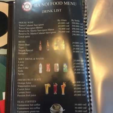 Thực đơn- Hanoi M' Cafe & Restaurant - Mã Mây