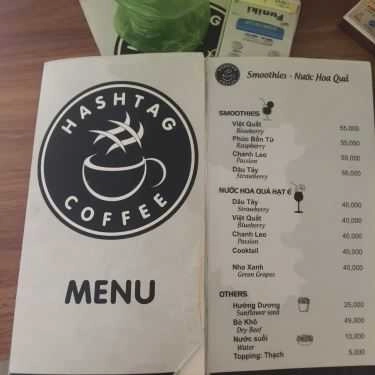 Thực đơn- Hashtag Coffee - Trần Khát Chân