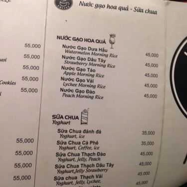 Thực đơn- Hashtag Coffee - Trần Khát Chân
