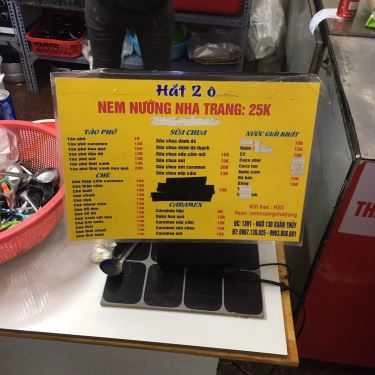 Thực đơn- Ăn vặt Hắt 2 Ô - Nem Nướng Nha Trang, Chè & Tào Phớ
