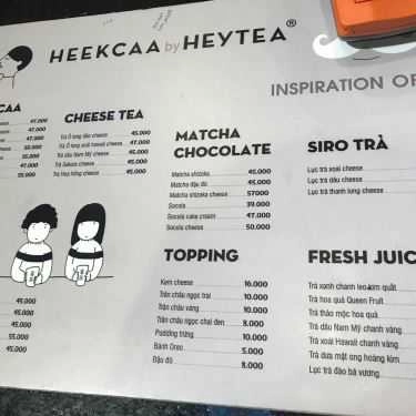 Thực đơn- Cafe Heekcaa - Park Hill Times City