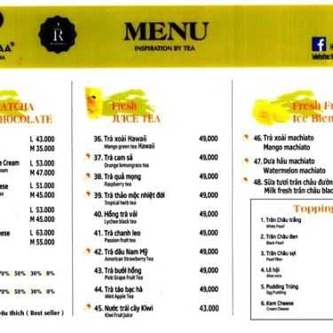 Thực đơn- Cafe Heekcaa Long Biên