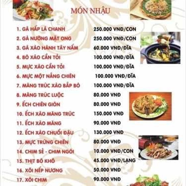 Thực đơn- Nhà Hàng Hòa Lạc Quán - Lẩu & Món Việt