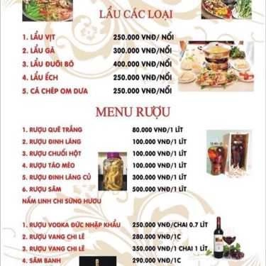 Thực đơn- Nhà Hàng Hòa Lạc Quán - Lẩu & Món Việt