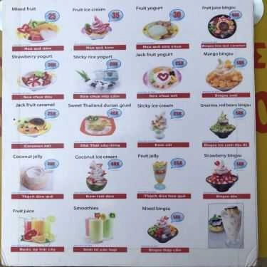 Thực đơn- Ăn vặt Hoa Quả Dầm Hoa Béo - Thanh Nhàn