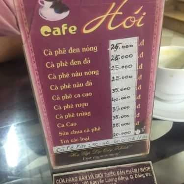 Thực đơn- Hói Cafe