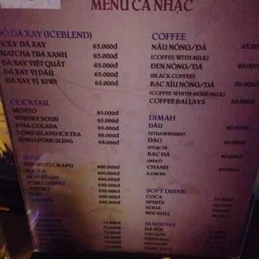 Thực đơn- Cafe Holy Zone - Nguyễn Khánh Toàn