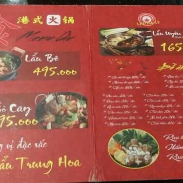 Thực đơn- Nhà Hàng Lẩu Ba Lý - Hong Kong Cuisine - AEON Mall Long Biên