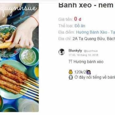 Thực đơn- Ăn vặt Hường - Bánh Xèo & Nem Lụi