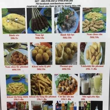 Thực đơn- Ăn vặt Hường - Bánh Xèo & Nem Lụi