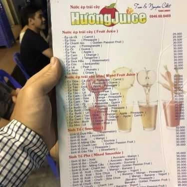 Thực đơn- Cafe Hương Juice - Hàng Lược