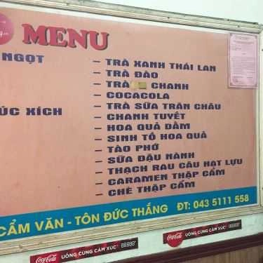 Thực đơn- Cafe Huyền Chè - Tôn Đức Thắng