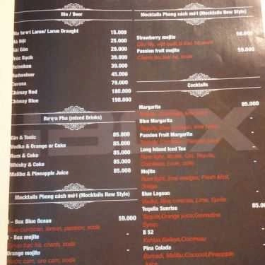 Thực đơn- IBOX Cafe