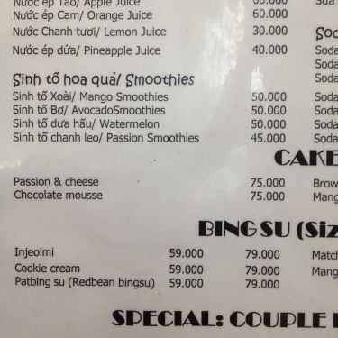 Thực đơn- If Coffee