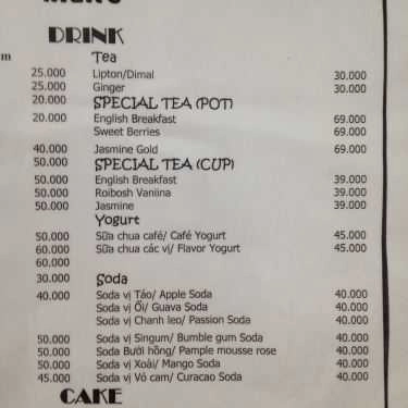 Thực đơn- If Coffee