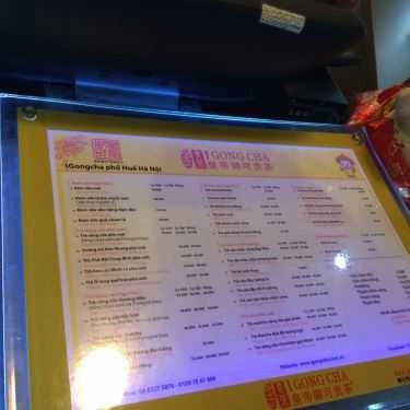 Thực đơn- Cafe iGongCha - Phố Huế