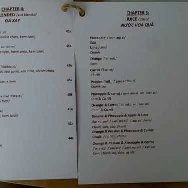 Thực đơn- Italk Coffee