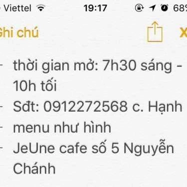 Tổng hợp- JeUne Cafe