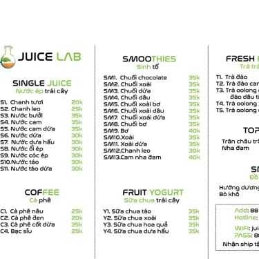 Tổng hợp- Cafe Juice Lab - Nước Ép Trái Cây