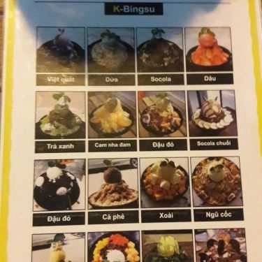 Thực đơn- Cafe K Bingsu