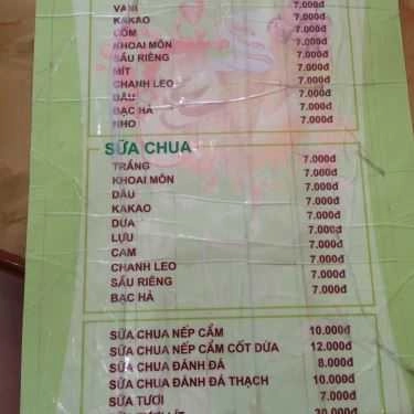 Thực đơn- Cafe Kem Cân Lò Đúc