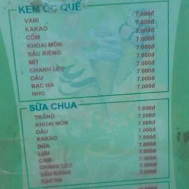 Thực đơn- Cafe Kem Cân Lò Đúc